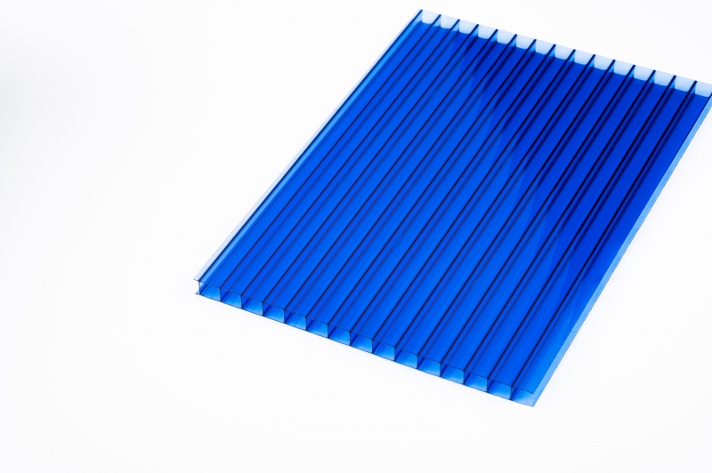 Стільниковий сотовий полікарбонат  "Balkan Plastics" Standart Europe 8 мм синій 2100x12000